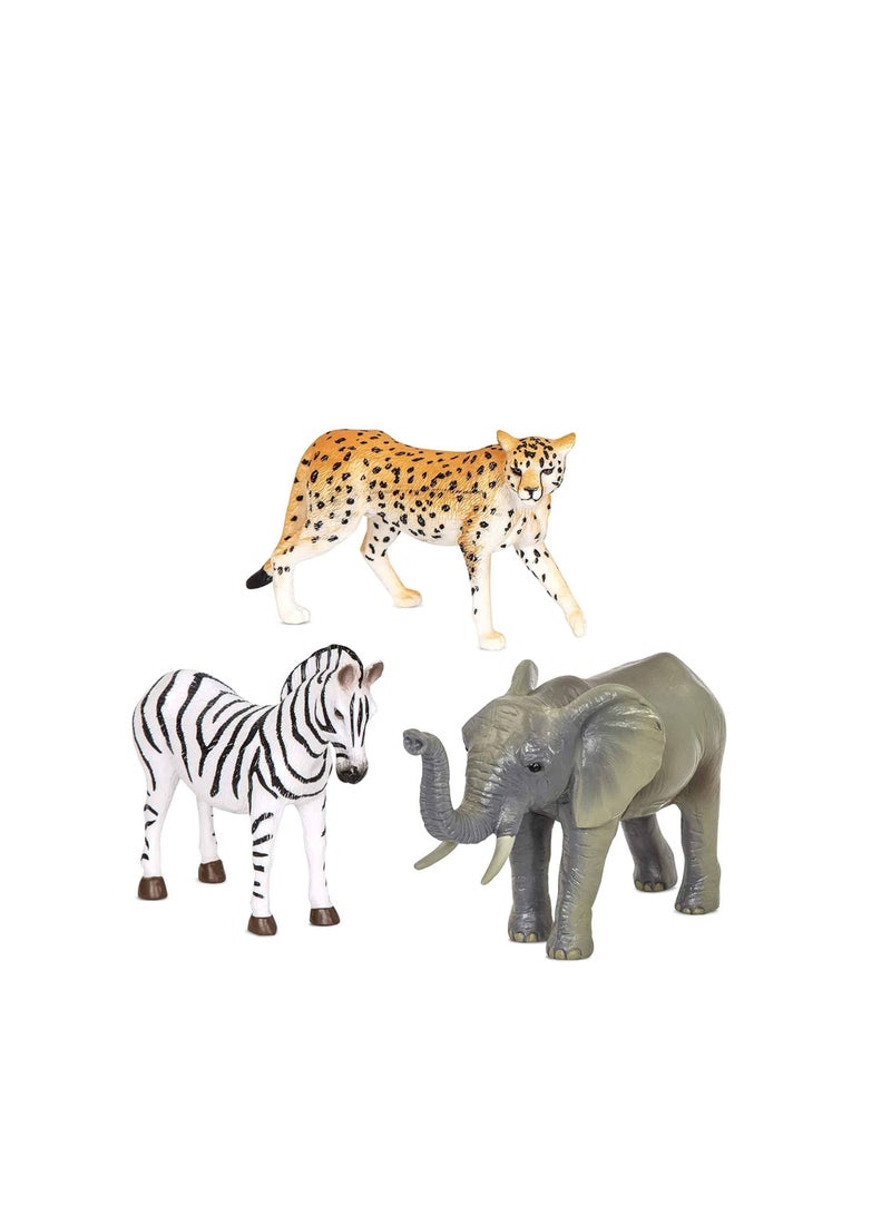 Terra LSN JUNGLE ANIMALS (ZEBRA, ELEPHANT & CHEETAH)
