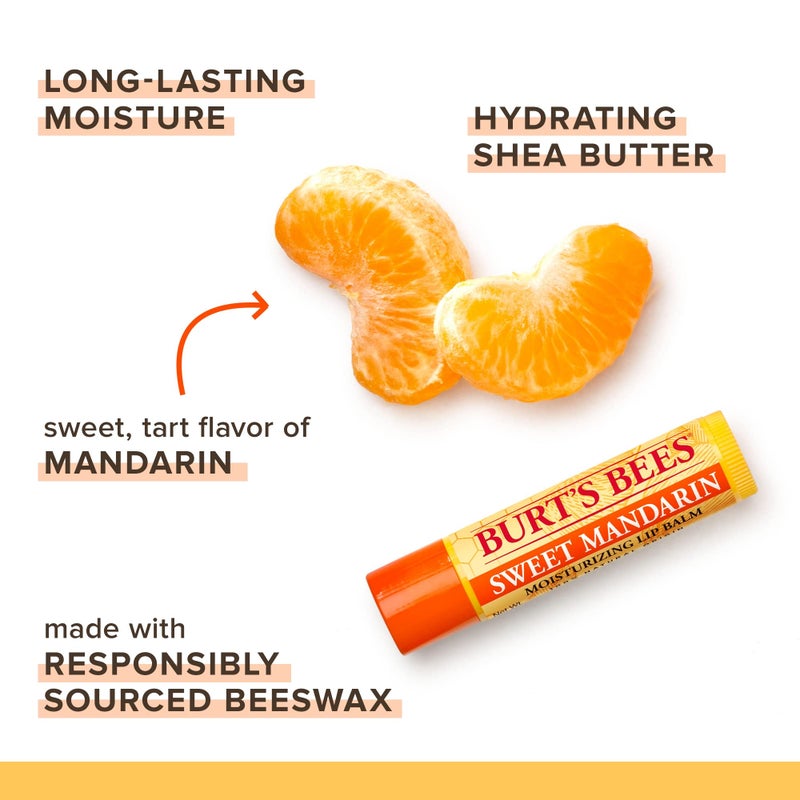 Burt's Bees Burts Bees Sweet Mandarin Moisturizing Lip Balm Unisex 0.15 oz - Image 5
