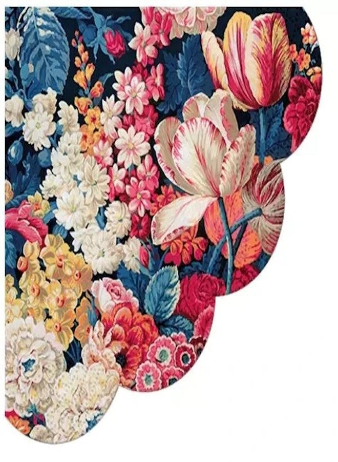 AM Décor - 20 منديل ورقي ناعم ثلاثي الطبقات لتزيين مائدة الغداء - 13 بوصة × 13 بوصة (غير مطوية) (زهرة رائعة، دائرية 12.6 بوصة (عبوتان من 12 منديل))