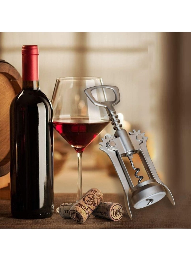 ON MART Bottle Opener Corkscrew, Upgrade  Zinc Alloy Wing Corkscrew Bottle Opener, Waiters Corkscrew Cork And Cap Bottles Opener Remover for Kitchen, Restaurant, Waiters All Holiday Gift Choice - Image 3