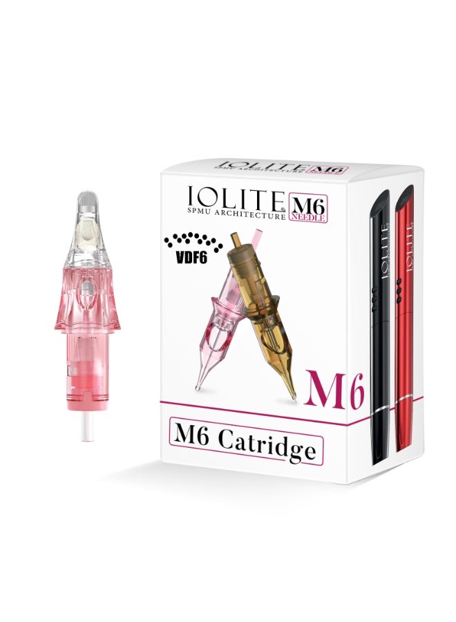 IOLITE Tattoo Needle  - Iolite M6 Disposable Universal Tattoo Needle Cartridges 10Pcs | Professional PMU & SPMU Precision Cartridges for Microblading, Ombre Brows, Lip Blush & Micropigmentation - Image 4