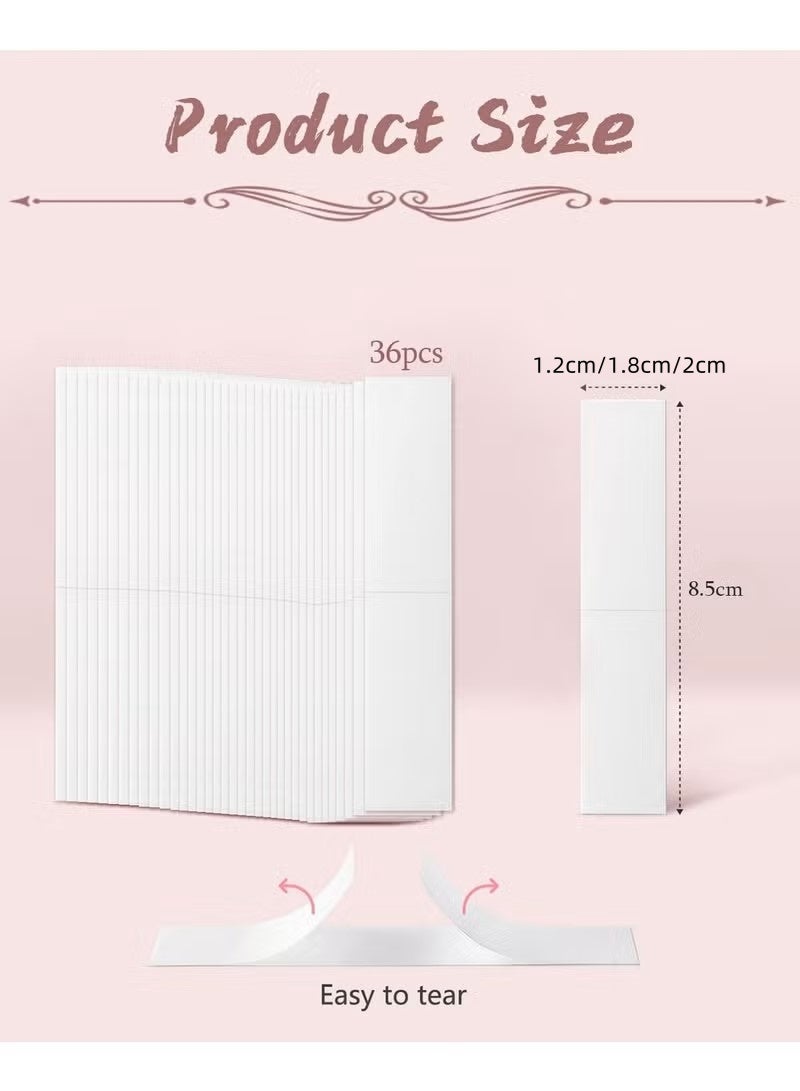 PINKSAMA 36 Pieces Waterproof Double-Sided Lingerie Tape for Securing Dresses and Bras, Clear and Transparent. - Image 2