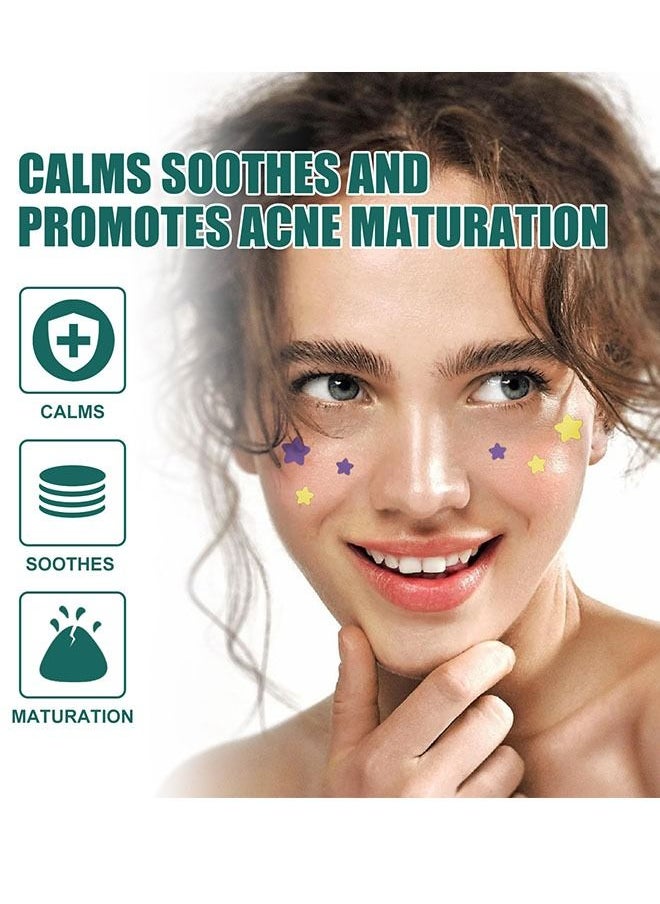 EELHOE 112 PCS Star Shaped Colorful Acne Patch Repair Acne Fade Spots Cover Acne Marks, Acne Repair Patch  - Image 3
