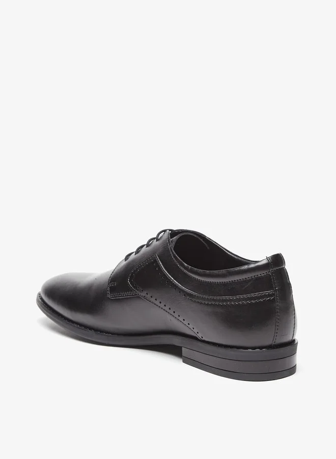دوتشيني Duchini Men's Solid Derby Shoes with Lace-Up Closure