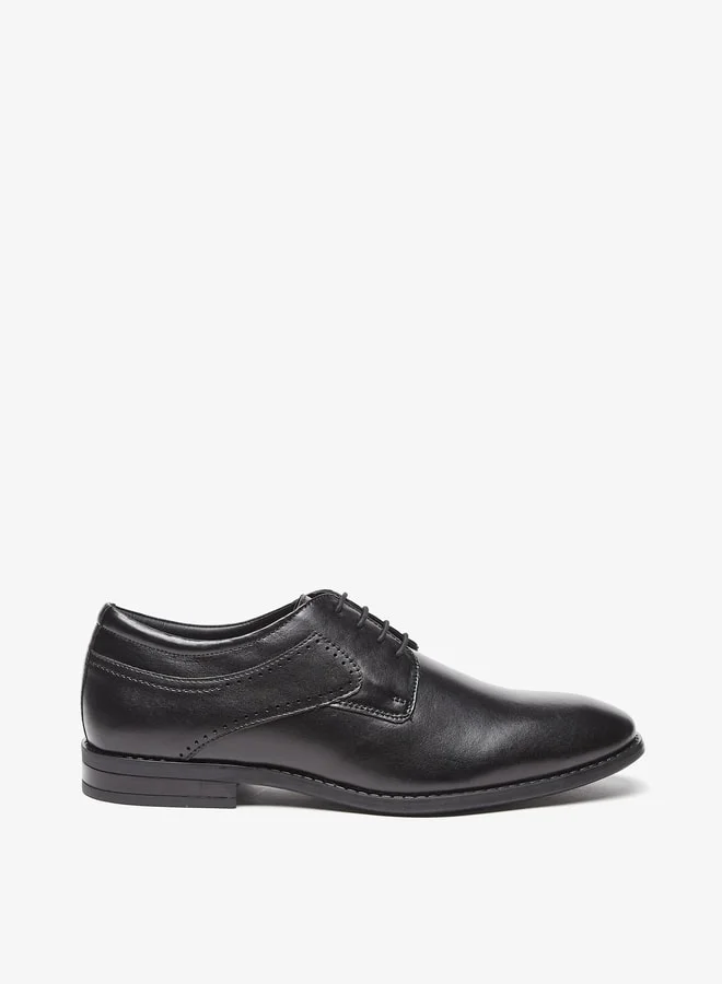 دوتشيني Duchini Men's Solid Derby Shoes with Lace-Up Closure