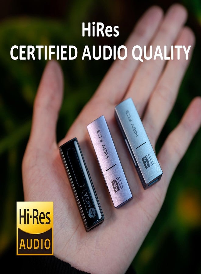 HiBy FC3 USB DAC with Display Hi-Res Audio 112mW Output Power Support PCM DSD MQA dongle for iPhone/MAC/Android/Windows(Black) - Image 4