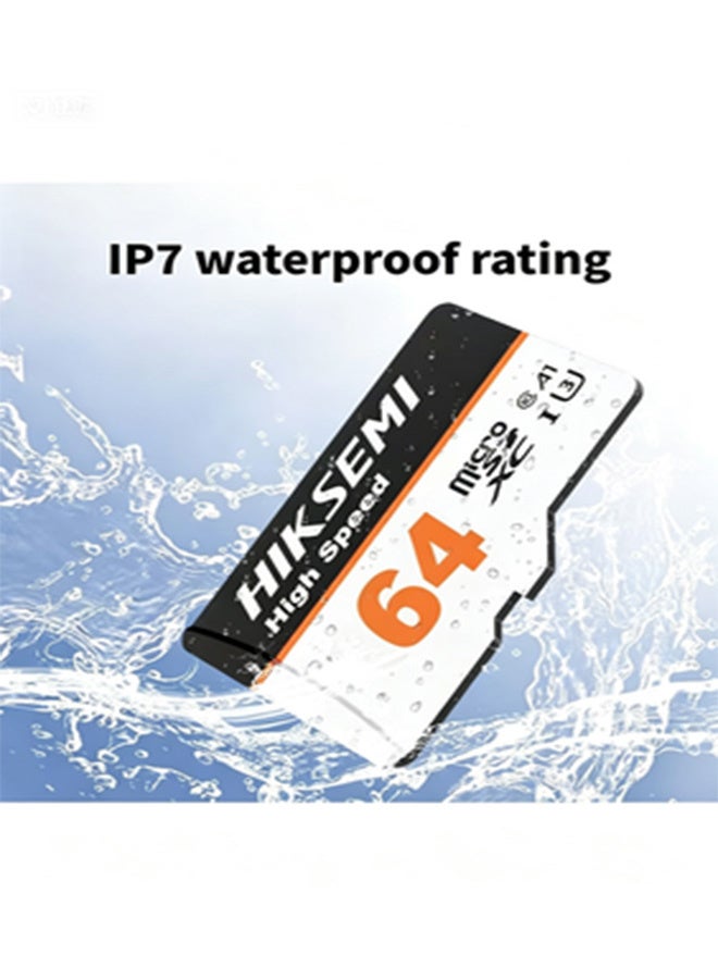 HIKSEMI High Speed 64GB Micro SDXC TF Card, A1 U3 High Read Speed Memory Card, IP7 Waterproof Micro SD Card for Security Camera, Dash Cam, Drone, Smartphone & Tablet - Image 2