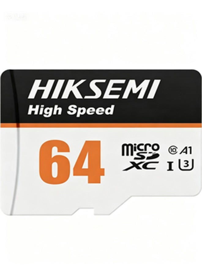 HIKSEMI High Speed 64GB Micro SDXC TF Card, A1 U3 High Read Speed Memory Card, IP7 Waterproof Micro SD Card for Security Camera, Dash Cam, Drone, Smartphone & Tablet - Image 1