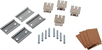 CRL Nickel Plated Adjustable Mirror Clip Set for 1/2 in (12 mm) Straight Edge Glass - Package - Image 2