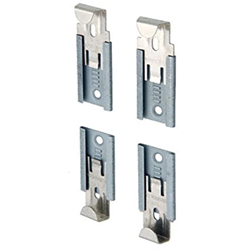 CRL Nickel Plated Adjustable Mirror Clip Set for 1/2 in (12 mm) Straight Edge Glass - Package - Image 1