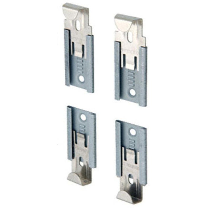 CRL Nickel Plated Adjustable Mirror Clip Set for 1/2 in (12 mm) Straight Edge Glass - Package - Image 5