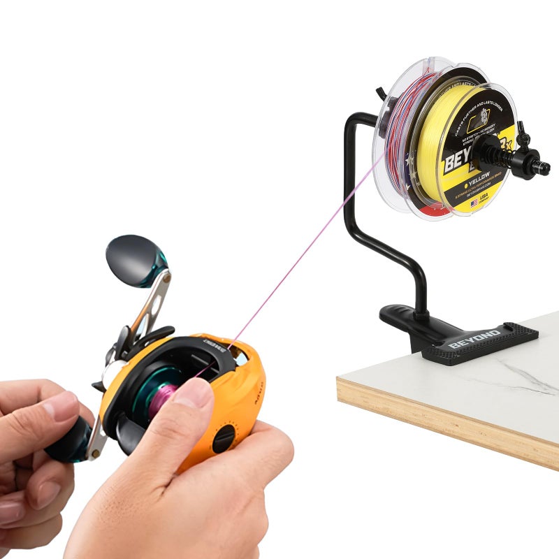 Beyond Braid EZ Fishing Line Spooler â€“ Portable Table Mounted Reel Spooler for Spinning & Baitcasting Reels â€“ Adjustable to Fit Multiple Size Spools of Fishing Line - Image 1