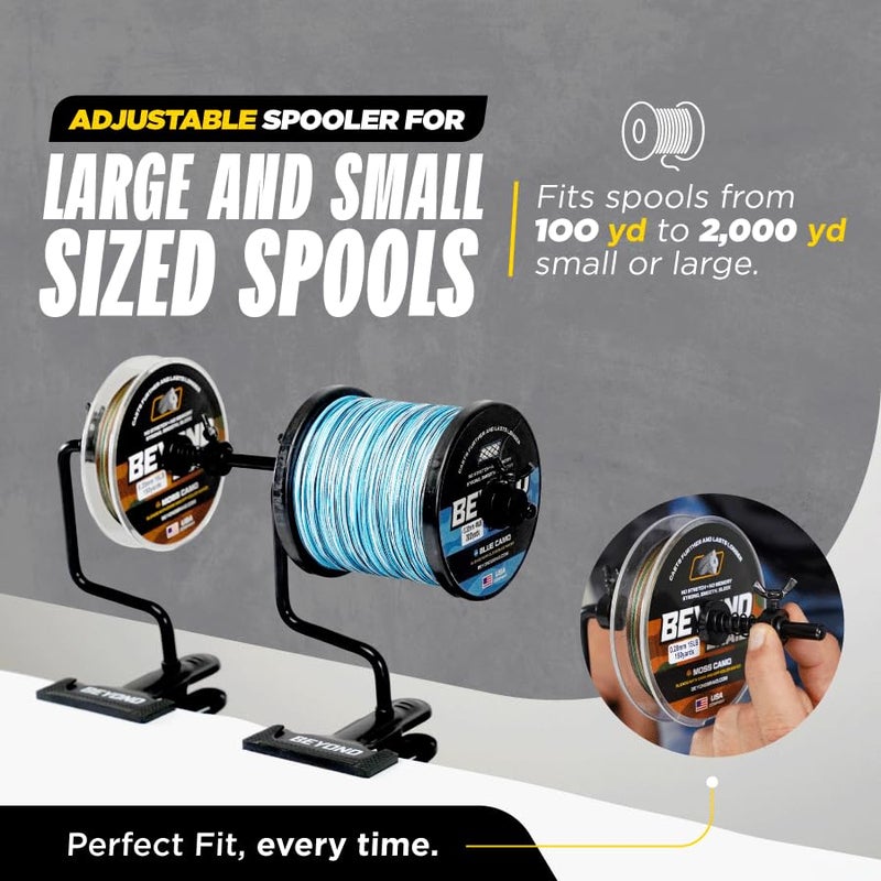 Beyond Braid EZ Fishing Line Spooler â€“ Portable Table Mounted Reel Spooler for Spinning & Baitcasting Reels â€“ Adjustable to Fit Multiple Size Spools of Fishing Line - Image 5