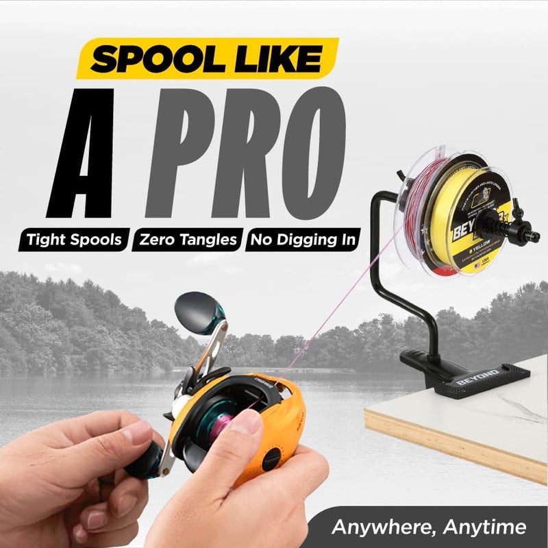 Beyond Braid EZ Fishing Line Spooler â€“ Portable Table Mounted Reel Spooler for Spinning & Baitcasting Reels â€“ Adjustable to Fit Multiple Size Spools of Fishing Line - Image 2