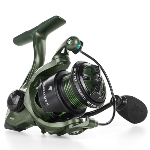 KastKing Spartacus II Spinning Reel Sealed Carbon Fiber 22LBs Max Drag 71 Stainless BB for SaltwaterFreshwater 521 Gear Ratio Size 5001000 Perfect for Ice Fishing - Image 1
