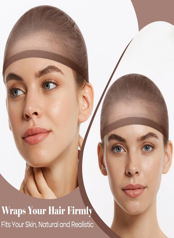 PLULON 6 Pcs Wig Cap for Women, Mesh Stocking Wig Caps Net Closed End Hair Mesh Net Liner Ultra-thin Invisible for Women Men Cosplay Show Halloween Bachelorette Party Music Festivals Daily Life - Image 2