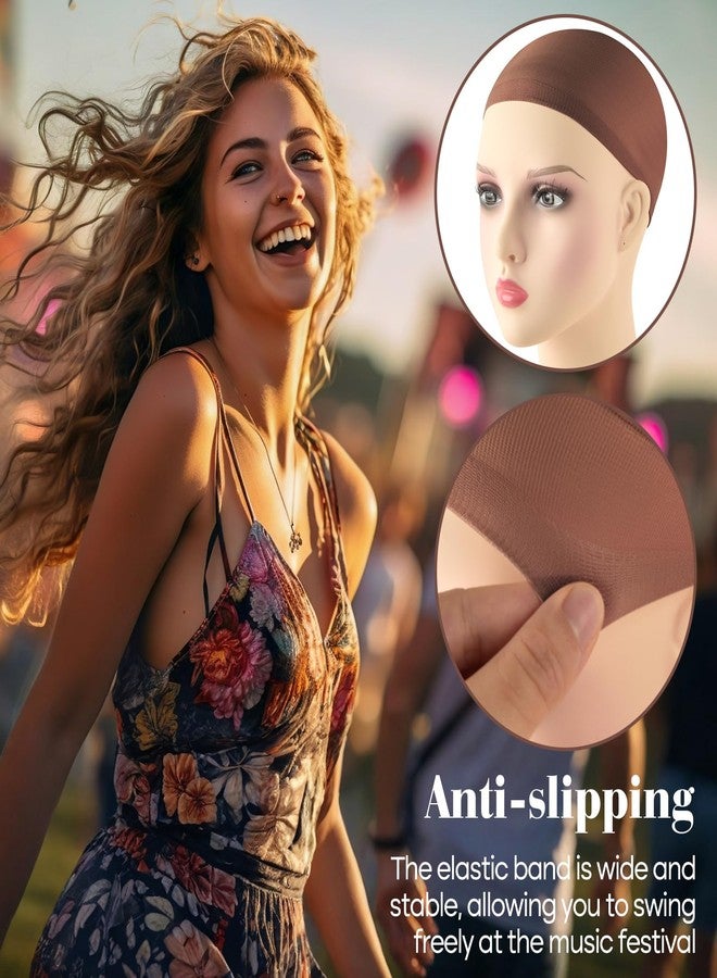 PLULON 6 Pcs Wig Cap for Women, Mesh Stocking Wig Caps Net Closed End Hair Mesh Net Liner Ultra-thin Invisible for Women Men Cosplay Show Halloween Bachelorette Party Music Festivals Daily Life - Image 5