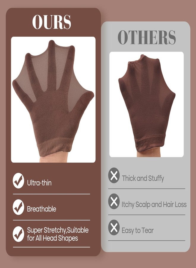 PLULON 6 Pcs Wig Cap for Women, Mesh Stocking Wig Caps Net Closed End Hair Mesh Net Liner Ultra-thin Invisible for Women Men Cosplay Show Halloween Bachelorette Party Music Festivals Daily Life - Image 3