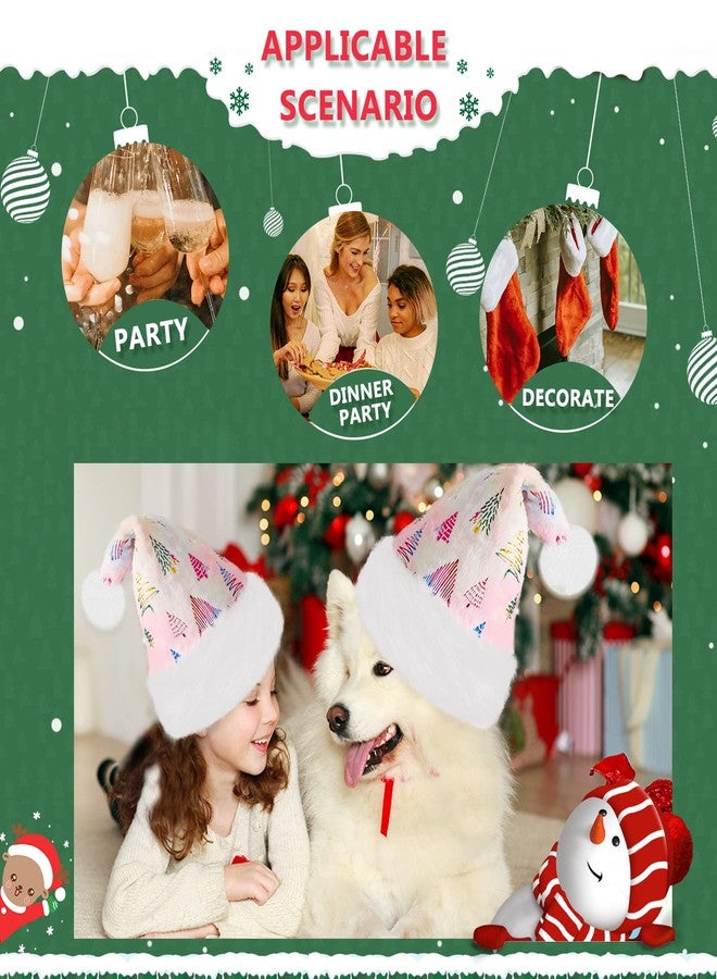 QTKJ Christmas Hat, Santa, Thickened Soft Velvet Fabric, Christma Gifts for Women and Men, Xmas Hat Suitable for Christmas Eve New Year Party Decorations(Color Gradient) - Image 4