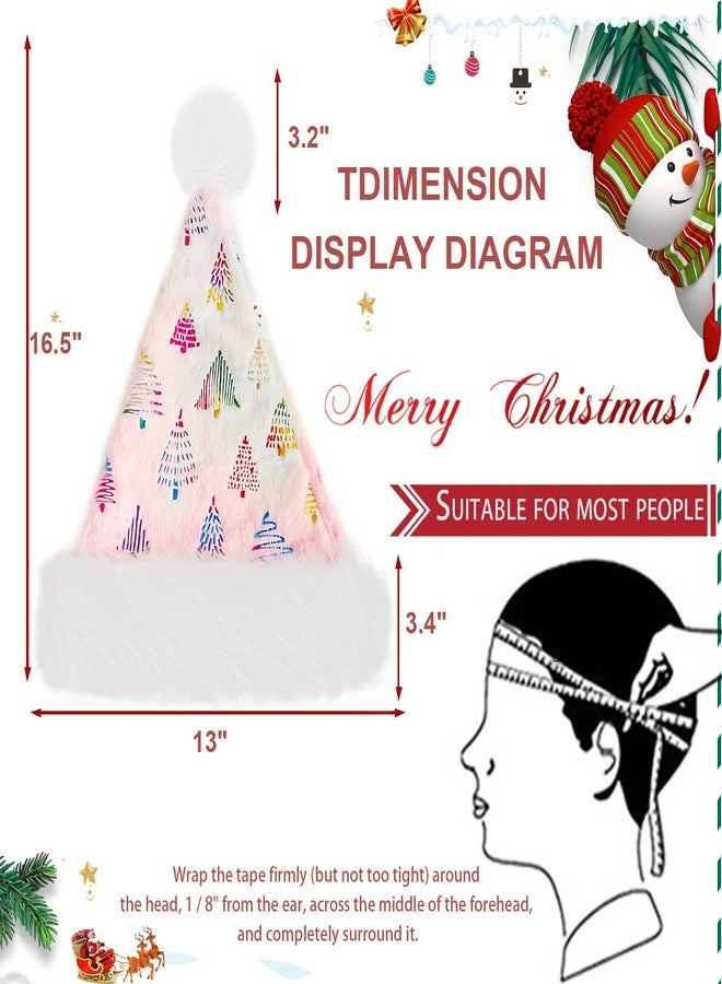 QTKJ Christmas Hat, Santa, Thickened Soft Velvet Fabric, Christma Gifts for Women and Men, Xmas Hat Suitable for Christmas Eve New Year Party Decorations(Color Gradient) - Image 2