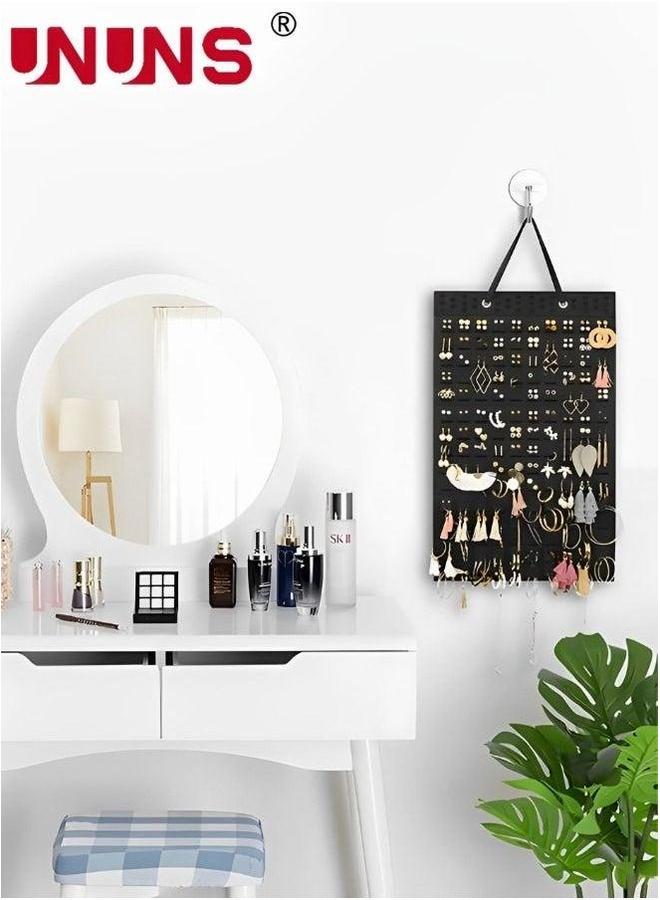 UNUNS Hanging Earrings Organizer,2 Packs Earring Holder,Holds Up To 300 Pairs, Compact Design,Soft Material,Earring Hanger Display Organizer For Women Girls - Image 3