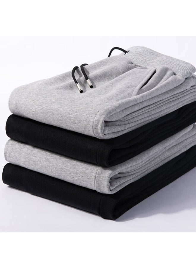 Geniolamode Men's Casual Pants Spring And Autumn Fashion Loose-fit Youth Elastic Cuff Long Trousers Grey 2XL - Image 2