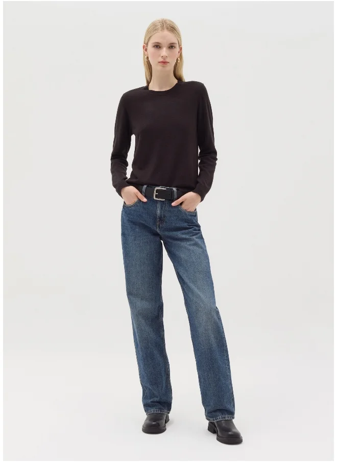 او في اس Top with long sleeves and round neck