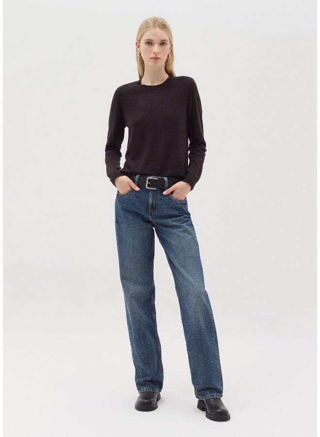 او في اس بلوزة بأكمام طويلة ورقبة مستديرة - Image 1