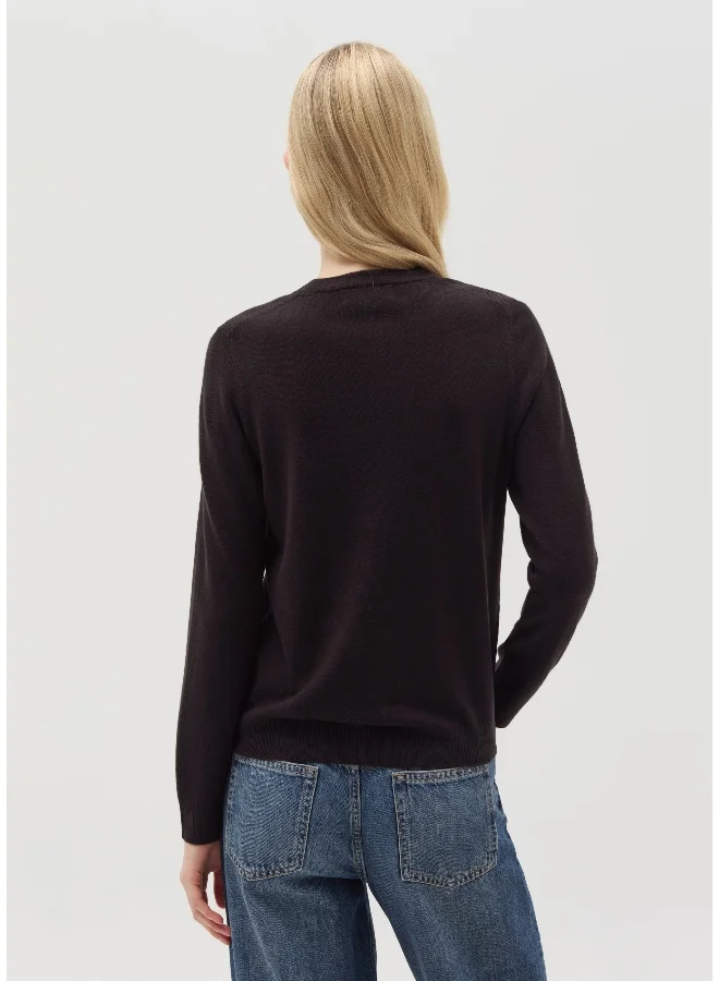 Ovs Top with long sleeves and round neck