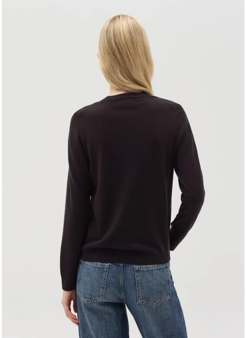 Ovs Top with long sleeves and round neck