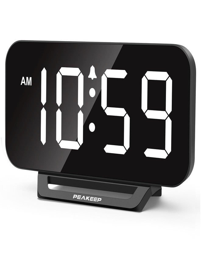 Peakeep Small Digital Alarm Clock for Bedrooms, Loud for Heavy Sleepers - Image 1