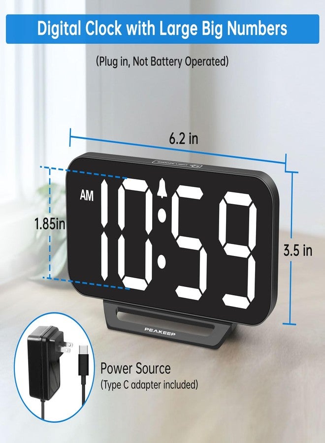 Peakeep Small Digital Alarm Clock for Bedrooms, Loud for Heavy Sleepers - Image 2