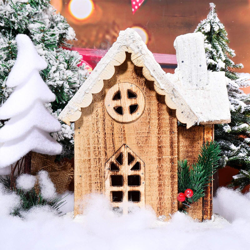 Shappy Holiday Fake Snow Decoration Christmas Fluffy Snow Cotton Indoor Soft Fake Snow Artificial Cotton Holiday Winter Decor  Under The Christmas Tree Village Displays (300 g) - Image 3
