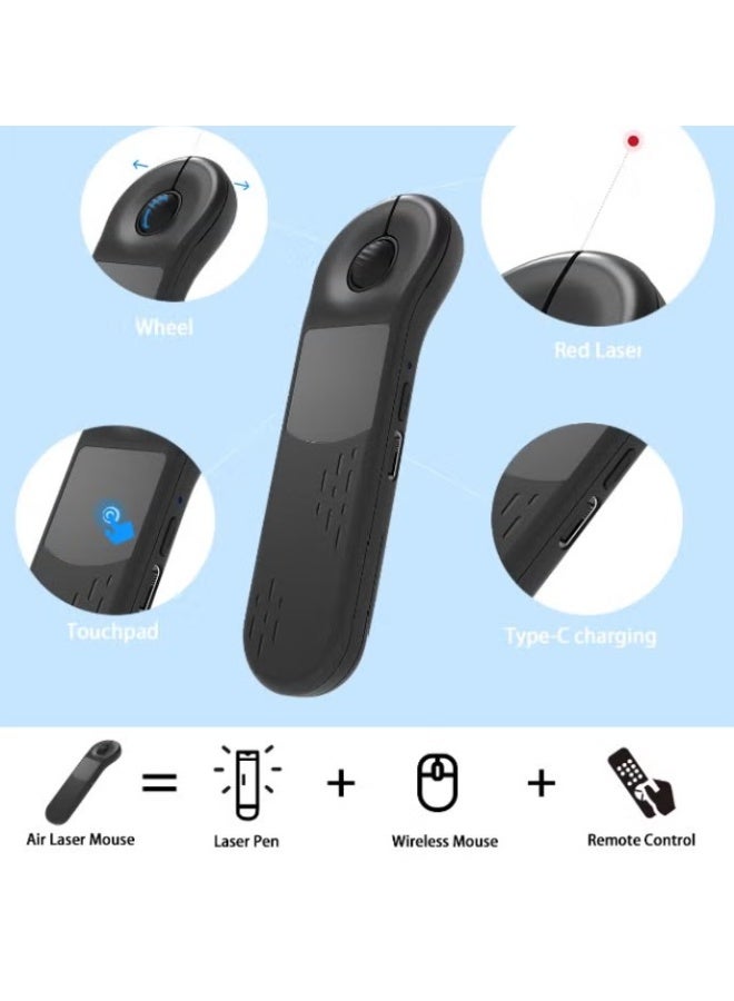 Xring D13 Pro Multi-Functional Air Laser Mouse, Presentation Clicker, PowerPoint Remote, Hyperlink Volume Wireless Presenter Remote Pointer, USB Slide Advancer PPT Clicker for Computer Laptop Mac - Image 2