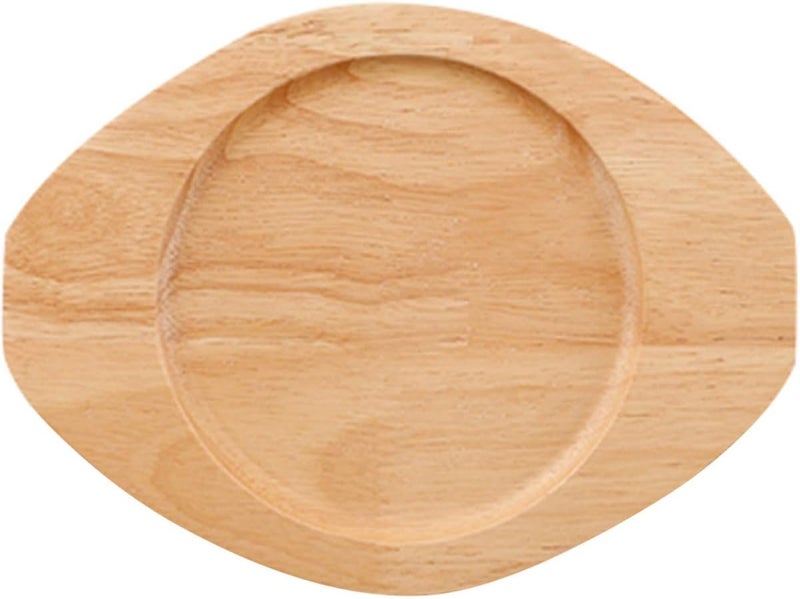 Operitacx Heat-Resistant Natural Hardwood Trivet, Multi-Function Heat Proof Pad for Stone Bowls and Casseroles, Oval Kitchen Accessory Mat 17x22.5cm for Home Dining Use - Image 1
