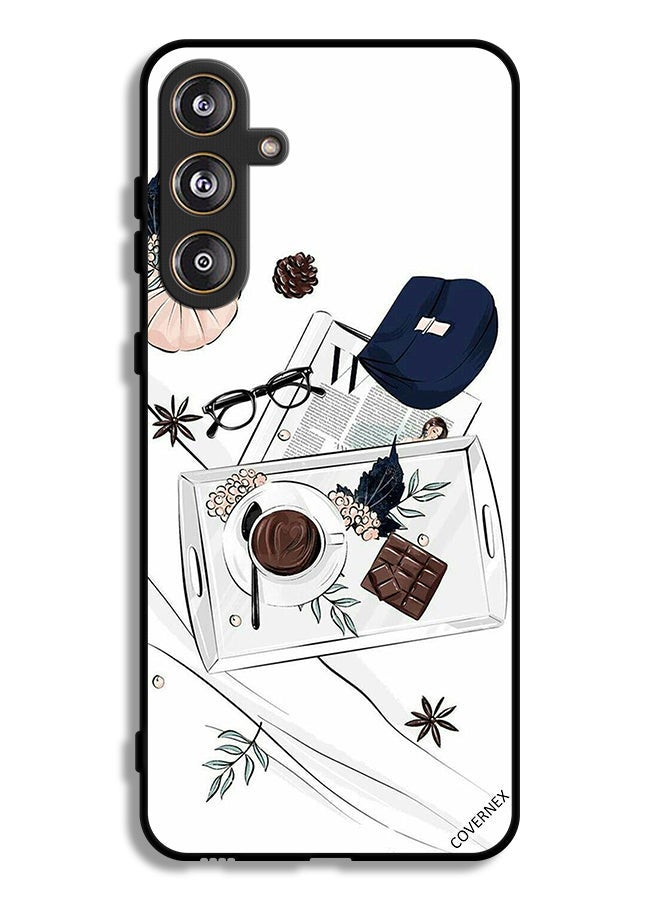 Covernex Samsung Galaxy M55 5G Protective Case Cover Coffee Chocolate Art - Image 1