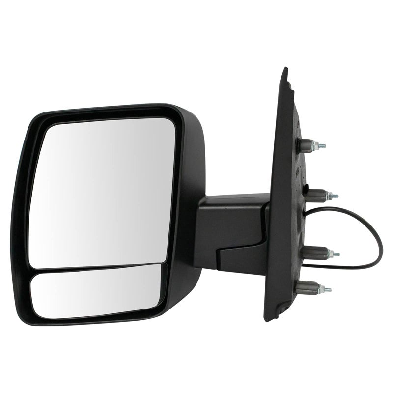 TRQ Driver Side Power Mirror Textured Black without Heat Compatible with 20122021 Nissan NV2500 NV3500 NI1320233