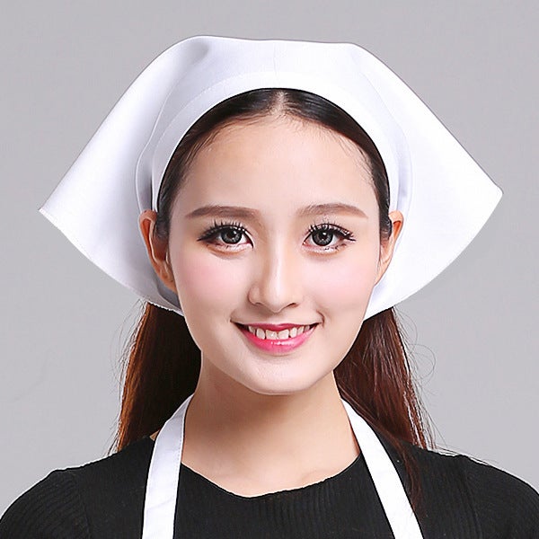 Unisex Kitchen Headscarf Chef Hat Orange [Velcro]]  - Image 4