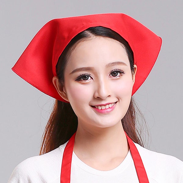 Unisex Kitchen Headscarf Chef Hat Orange [Velcro]]  - Image 2