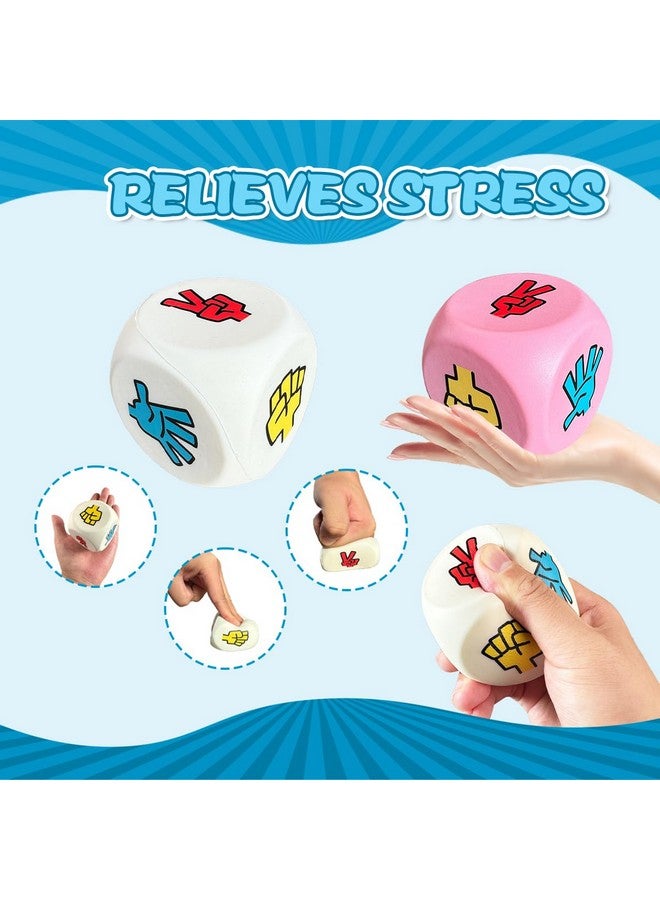 Finger Guessing PU Game Dice, 6 Sided, 6 Colors, Rock Paper Scissors Game for Adults, Kids, Family Party (B)  - Image 4