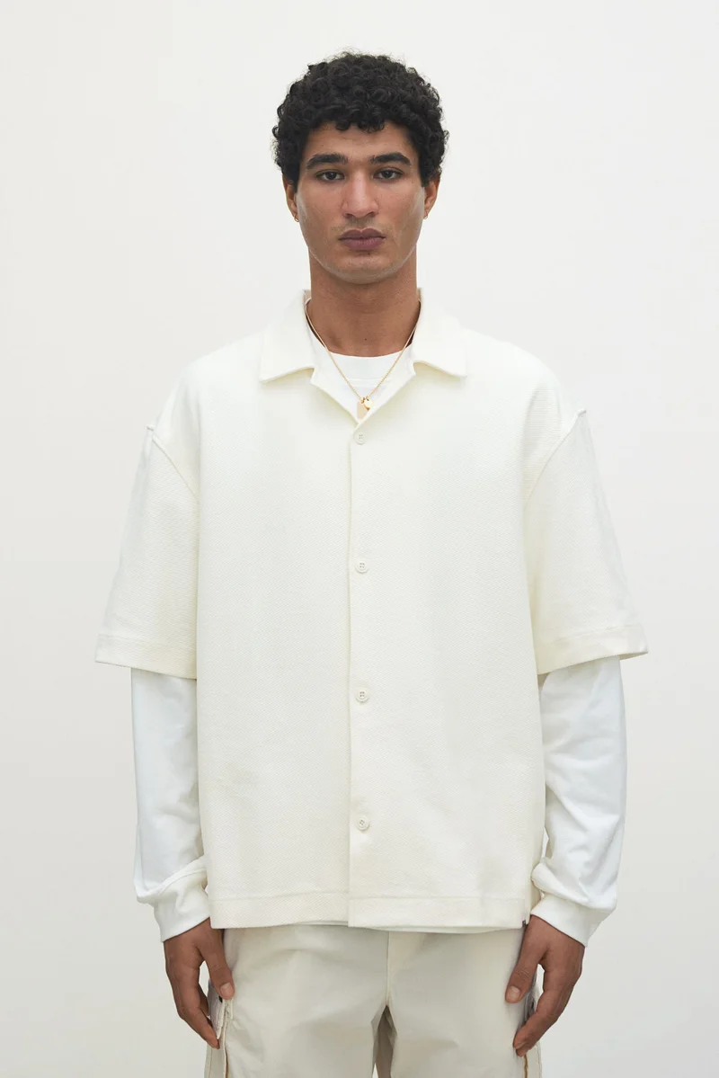 H&M Loose Fit Brushed resort shirt