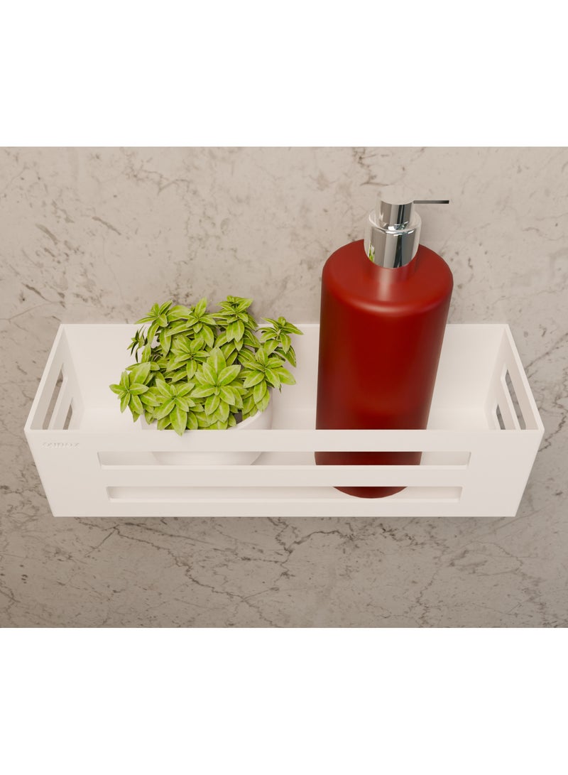 اوكسينوكس رف شامبو من الاستانلس ستيل اللون أبيض من النوع  S304 للشامبو متعدد الاغراض 30 سم - Image 2