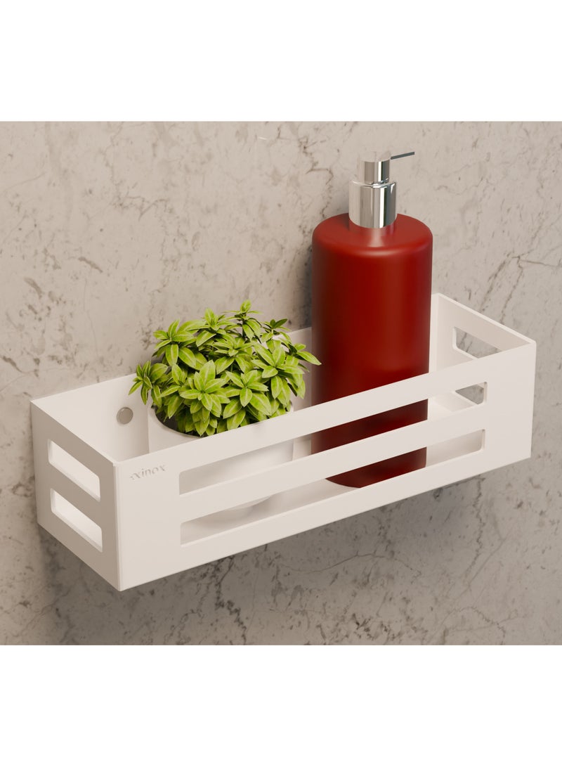 اوكسينوكس رف شامبو من الاستانلس ستيل اللون أبيض من النوع  S304 للشامبو متعدد الاغراض 30 سم - Image 1