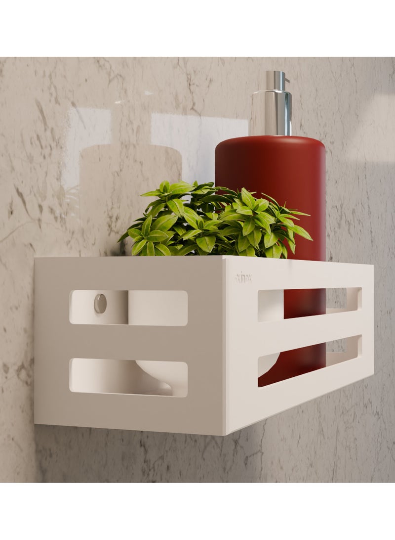 اوكسينوكس رف شامبو من الاستانلس ستيل اللون أبيض من النوع  S304 للشامبو متعدد الاغراض 30 سم - Image 3