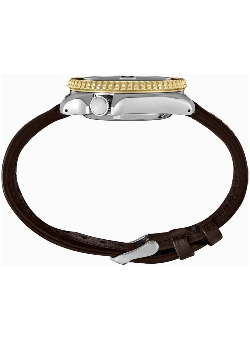 Seiko Mens 5 Sports SKX GMT Automatic Mocha Black Dial Brown Leather Strap Watch - SSK036K1 - Image 5