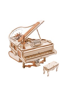ROKR 3D Wooden Puzzles For Adults 223Pcs Piano Model Kit 1:20 Scale Building Puzzles Wooden Music Box Unique Gift For Men Women Hobbies For Birthday Christmas  - Image 1