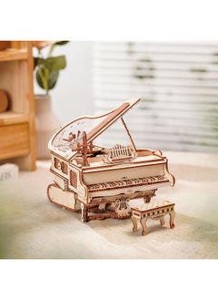 ROKR 3D Wooden Puzzles For Adults 223Pcs Piano Model Kit 1:20 Scale Building Puzzles Wooden Music Box Unique Gift For Men Women Hobbies For Birthday Christmas  - Image 2