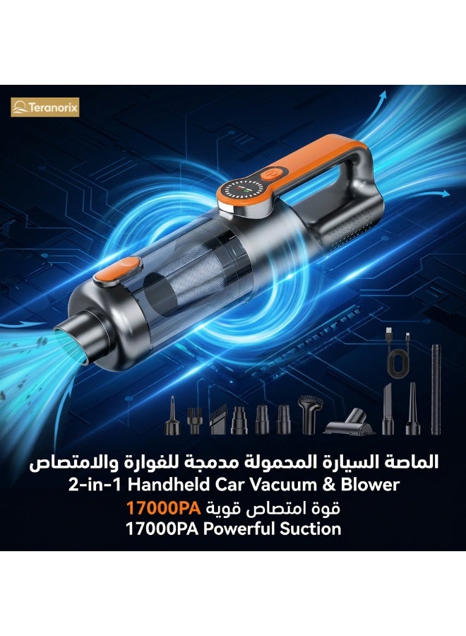Teranorix Multifunctional Handheld Duster | 17,000Pa Powerful Suction | Cordless Design with Type-C Fast Charging | Suitable for Both Car and Home Use - Image 1