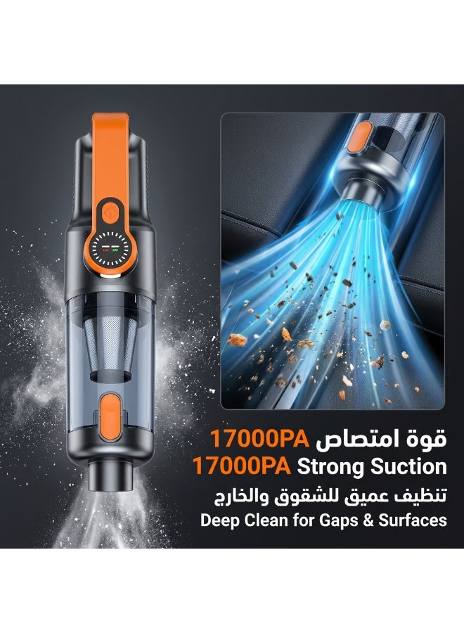 Teranorix Multifunctional Handheld Duster | 17,000Pa Powerful Suction | Cordless Design with Type-C Fast Charging | Suitable for Both Car and Home Use - Image 3