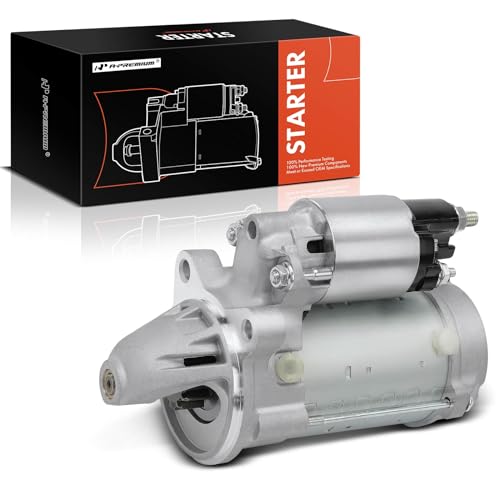 A-Premium Starter Motor Compatible with Ford Mustang 2014 5.8L, 2015 5.0L, 12V 1.4KW 12-Teeth Clockwise - Image 1